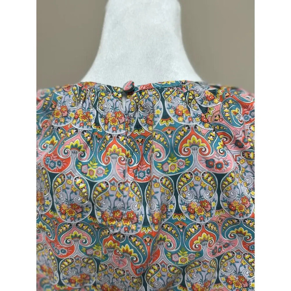 J. Crew Side Cutout Organic Cotton Dress in Liberty Giorgia Duke Fabric Size 2 - Picture 5 of 9